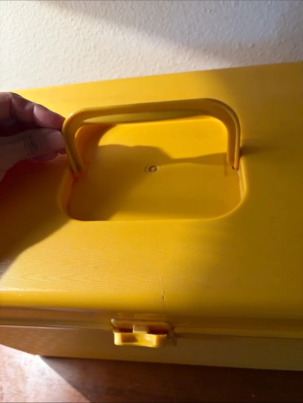 Vintage Yellow Sewing Box